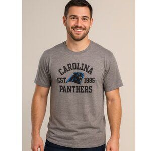 Carolina Panthers T Shirt Vintage Miller Lite Football Gray Tee Mens Size XL